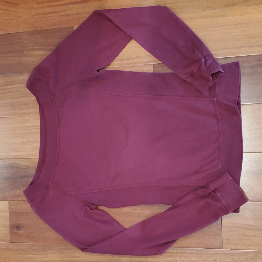Urban Outfitters Maroon Boatneck Sweatshirt